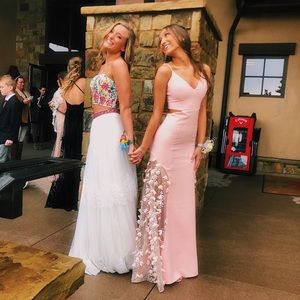 Maria Bianca Nero alex sheer panel A-line gown